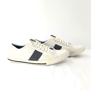 Ben Sherman Mens Sneakers Conall Canvas White Blue Casual Lace Up Sz 11